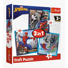 Пазли "3 в 1" Друзі-павуки" Марвел Людина-павук Trefl 34874