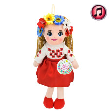 Лялька Україночка арт. SEL-123 (50шт)  батар. муз, м`яконабивна пакет 35см