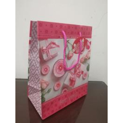 Пакет паперовий, 35х37х12 см, Папір крейдований 140г/м2, Повнокольоровий друк + матова ламінація+гліттер, дизайн GB-21333