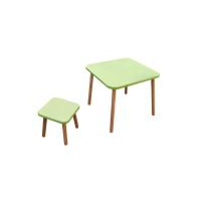 Комплект Зелений (столик+табурет) вис стол 520 мм стільн (600*600 мм.) табурет вис 300 сидіння (300*300)