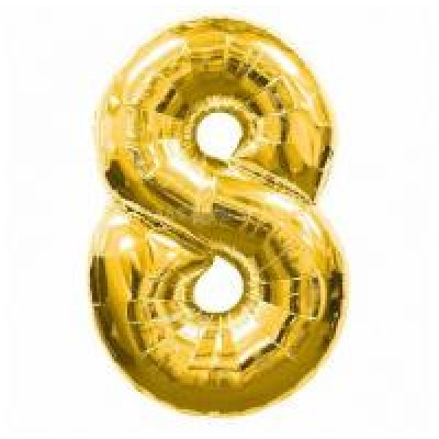 Кулька Цифра 8 золота/срібна, фольга FlexMetal