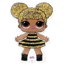 Фольгована Куля Фігура Flexmetal "LOL QUEEN BEE Золото чорний" 86 см 08156