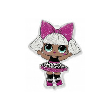 Фольгована Куля Фігура Flexmetal "LOL Діва. Рожевий бантик" 86 см 08154