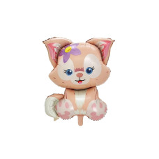 Фольгована кулька Лисеня персикове 13190