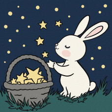 Набір для розпису по номерах для дітей "Ловець зірок" 25х25см KHO1224