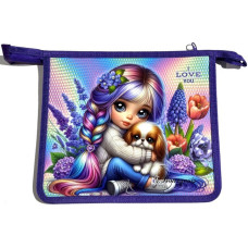 Папка на блискавці, А5+, 450мкм, кольоровий друк (1 відділення) Р0249