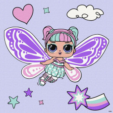Набір для розпису по номерах для дітей "L.O.L. Surprise! O.M.G. Fairies Sweetiefly" 40х40 см KHO1091