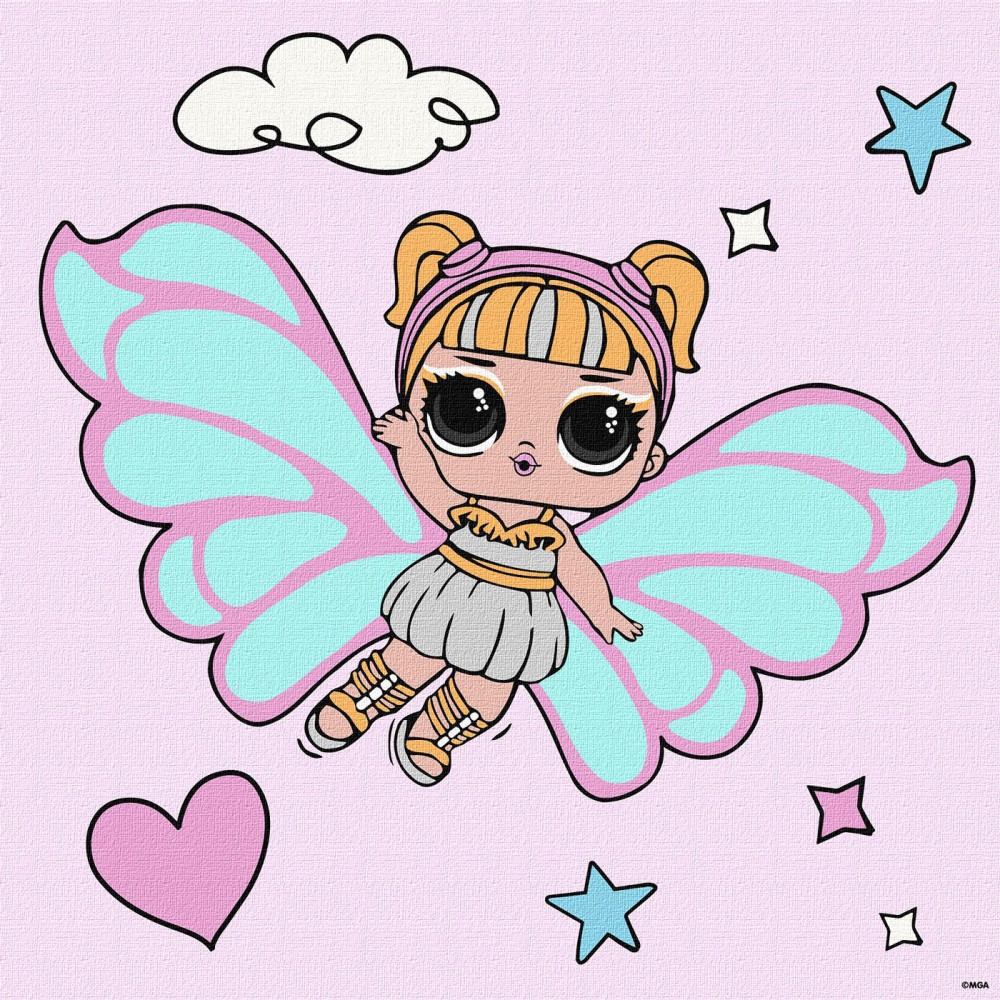 Набір для розпису по номерах для дітей "L.O.L. Surprise! O.M.G. Fairies Skystarling" 40х40 см KHO1092