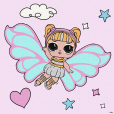 Набір для розпису по номерах для дітей "L.O.L. Surprise! O.M.G. Fairies Skystarling" 40х40 см KHO1092