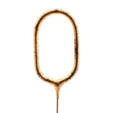 Бенгальська свічка-цифра для торта - 0 (Золото) 6228