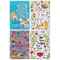 Блокнот Мікро ембоссінг, формат 145х197 мм, 64 аркуша 18370-18373