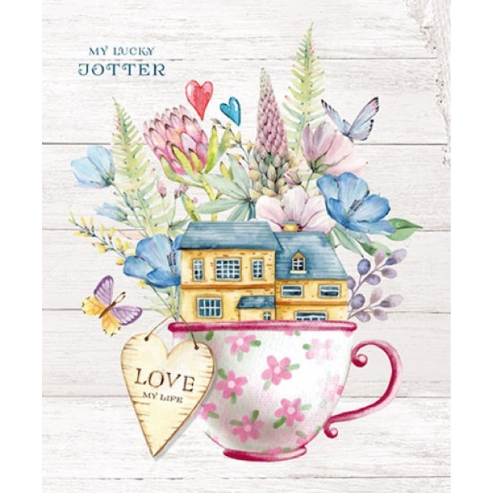 Блокнот тверда палітурка з Матовим ламінуванням, з Вибірковим УФ-лаком, розмір 104х124 мм, 64 аркуша 19280