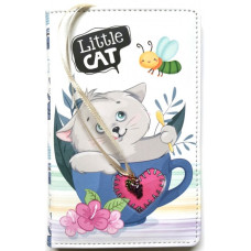 Блокнот Дитячий, формат A6, 64 аркуша, обкладинка тверда зі штучної шкіри +ДРУК + МЕТАЛЕВИЙ КУЛЛОН N9362