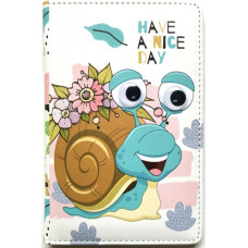 Блокнот Дитячий, формат A6, 64 аркуша, обкладинка тверда зі штучної шкіри + Друк + Пластикові очі N9341