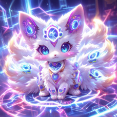 Алмазна мозаїка "Фантастичний лис", 20*20см, на рамці, в кор. 21*21*2,5см, ТМ Dreamtoys S10161