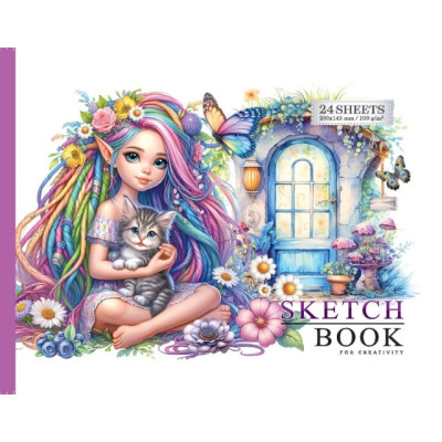 Скетчбук 7БЦ Обкладинка Матова ламінація, формат 200 х 143 мм, 24 аркуша 24383