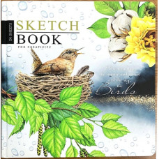 Скетчбук 200х200 мм, 24 аркуша, Тверда обкладинка, папiр 100г/м2 бiлого кольору, чисті аркуші N9459