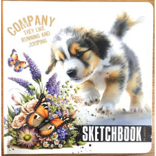 Скетчбук 200х200 мм, 24 аркуша, папiр 120г/м2 бiлого кольору, чисті аркуші N9581