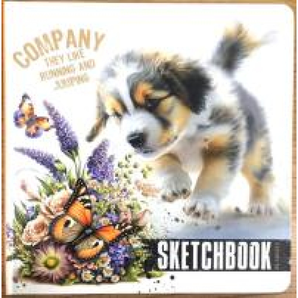 Скетчбук 200х200 мм, 24 аркуша, папiр 120г/м2 бiлого кольору, чисті аркуші N9581