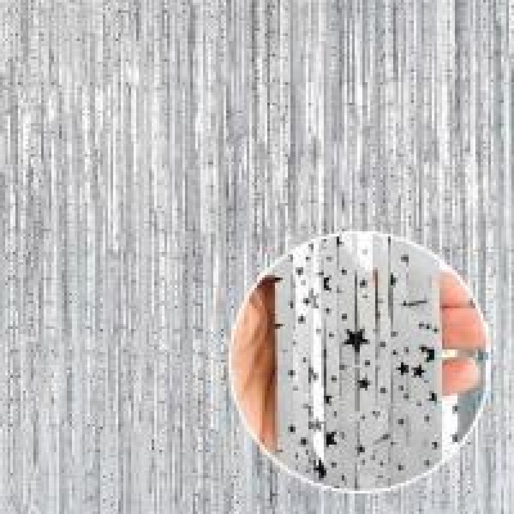 Декоративна шторка для фотозони - срібло чорні зірки 1x2м 12262
