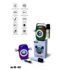 ПОРТАТИВНА КОЛОНКА З КАРАОКЕ МІКРОФОНОМ K31