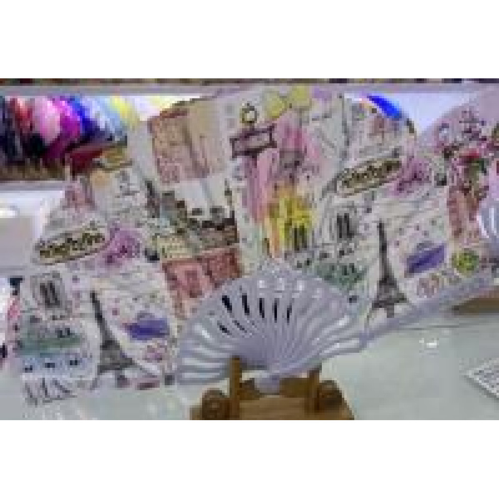 Аксесуар віяло арт. C2832 (240шт) Париж 6 мікс