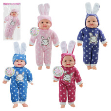 Пупс муз. арт. SEL-0006 (60 шт) 4 види,батар., м'яконабивна, хохотун,  пакет 43 см