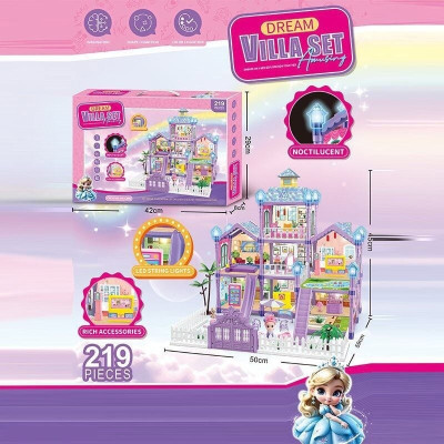 Будиночок з героями QBQ 201-2 (24) 219 елементів, підсвічування, лялька, меблі, аксесуари, в коробці