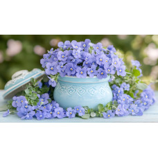 Алмазна мозаїка "Блакитні запашні квіти" S20324 ТМ Dreamtoys, 30х40см, на рамці, 31х41х2,5см, в коробці