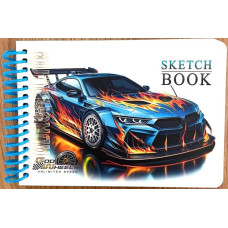 Скетчбук А6, 24 аркушів, 100г/м2, блок без друку (ЧИСТІ АРКУШІ), дизайн N9848