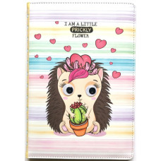 Блокнот Дитячий, формат A5, 64 аркуша, обкладинка тверда зі штучної шкіри + Друк + Пластикові очі, дизайн - N9323