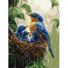 Набір для розпису по номерах "Весняний дощ" 30х40см KHO6741