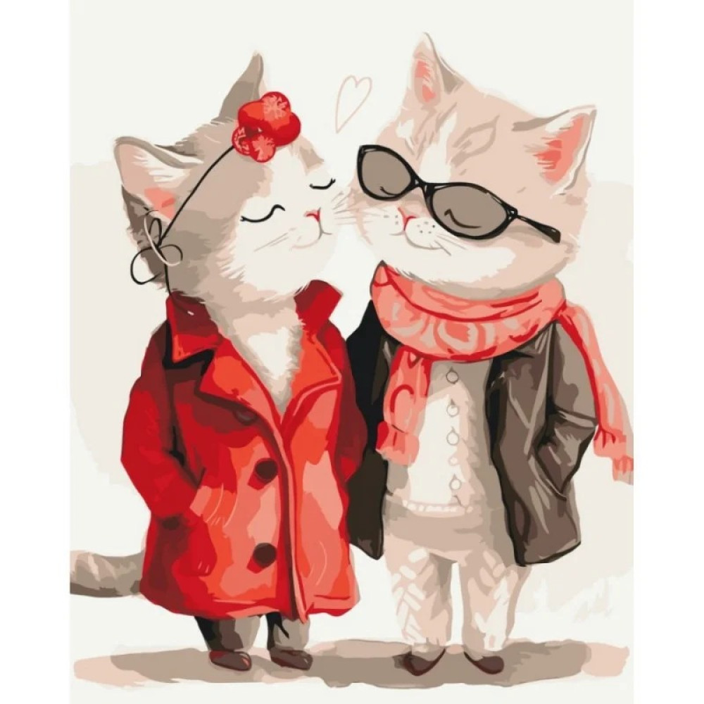 Набір для розпису "Котяче побачення" 40x50 см 11688-AC