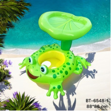 Плотик Жабеня із парасолькою надувне для плавання 88*86см BT-6548-1