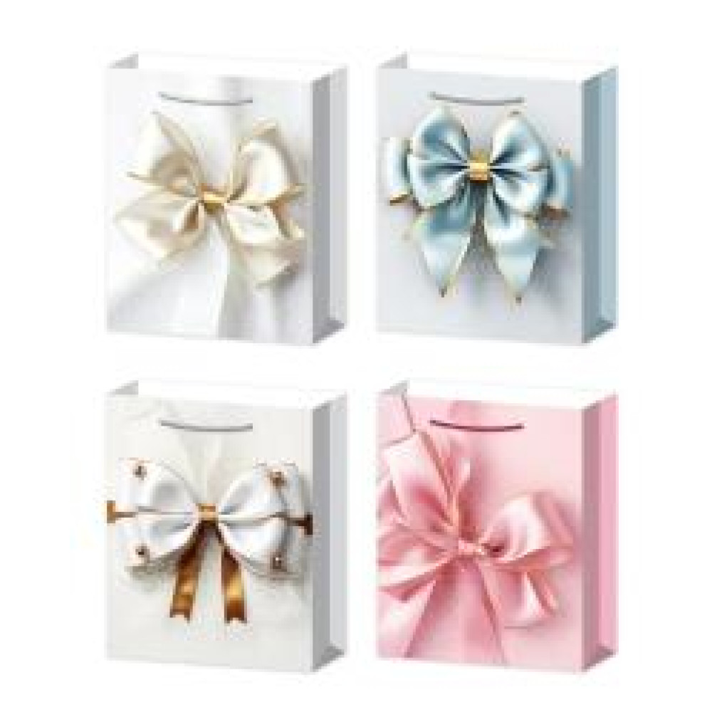 Пакет подарунковий "Атласний бант" Середній (M 26х32х10 см) 15027
