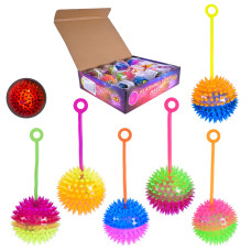 Пострибунчик масажний арт. PR2510 (288шт)  7,5 см світло, кожен у пакеті,12 шт у дісплеї