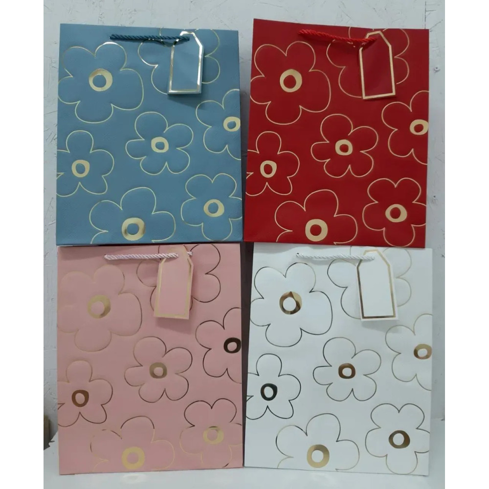 Пакет подарунковий "Квітка" Середній (M 26х32х10 см) 15145