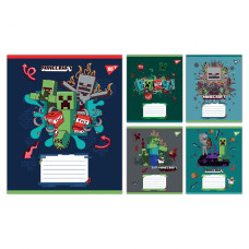 Зошит учнівський шкільний Yes Minecraft Heroes А5 12 аркушів клітинка 767576