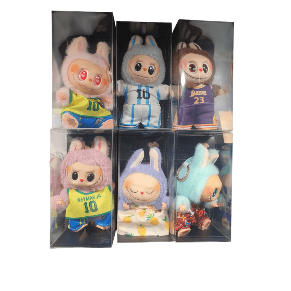 Лабубу в Спортивному в одязі , в прозорі коробці мікс видів 16СМ