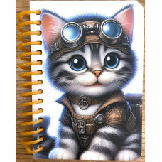 Блокнот на спіралі А7, 64 аркушів, 70г/м2, блок без друку (чисті аркушіІ), N9847