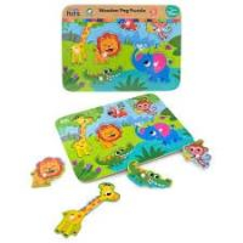 Дерев'яна іграшка Kids Hits арт. KH20/072 (44шт) пазли вкладиші у плівці 30*22*2 см