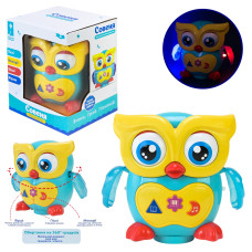 Сова муз. PL-724-55 (48шт/2) "Грайся та навчайся". світ., батар., у короб 14.5*12.5*17.5 см