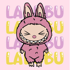 Набір для розпису по номерах для дітей "Вона лабубу" 25х25см KHO1286