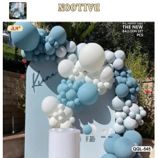 Набір для фотозони Фольгованих та латексних Куль Біло блакитний QQL-545