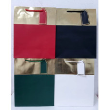 Пакет подарунковий "Широка золота смуга" Середній (M 26х32х10 см) 15136