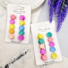 Крабик для волосся матовий ромашка 1 см (12х10 шт) Л-2205