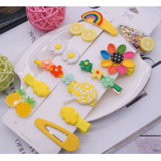 Набір заколок качечка+хлопавка 5 см (14 шт) 7-18-18