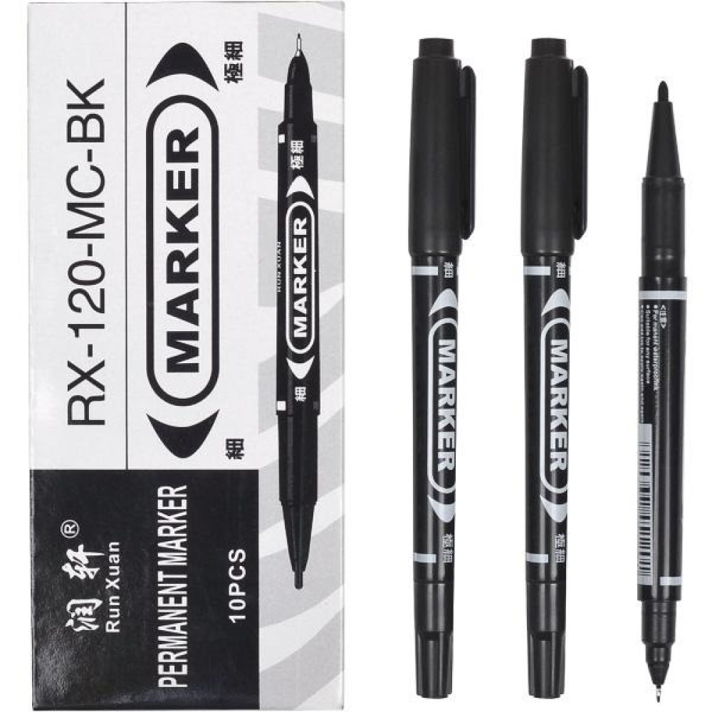 Маркер 2-х сторонній чорний RX-120 (94309)
