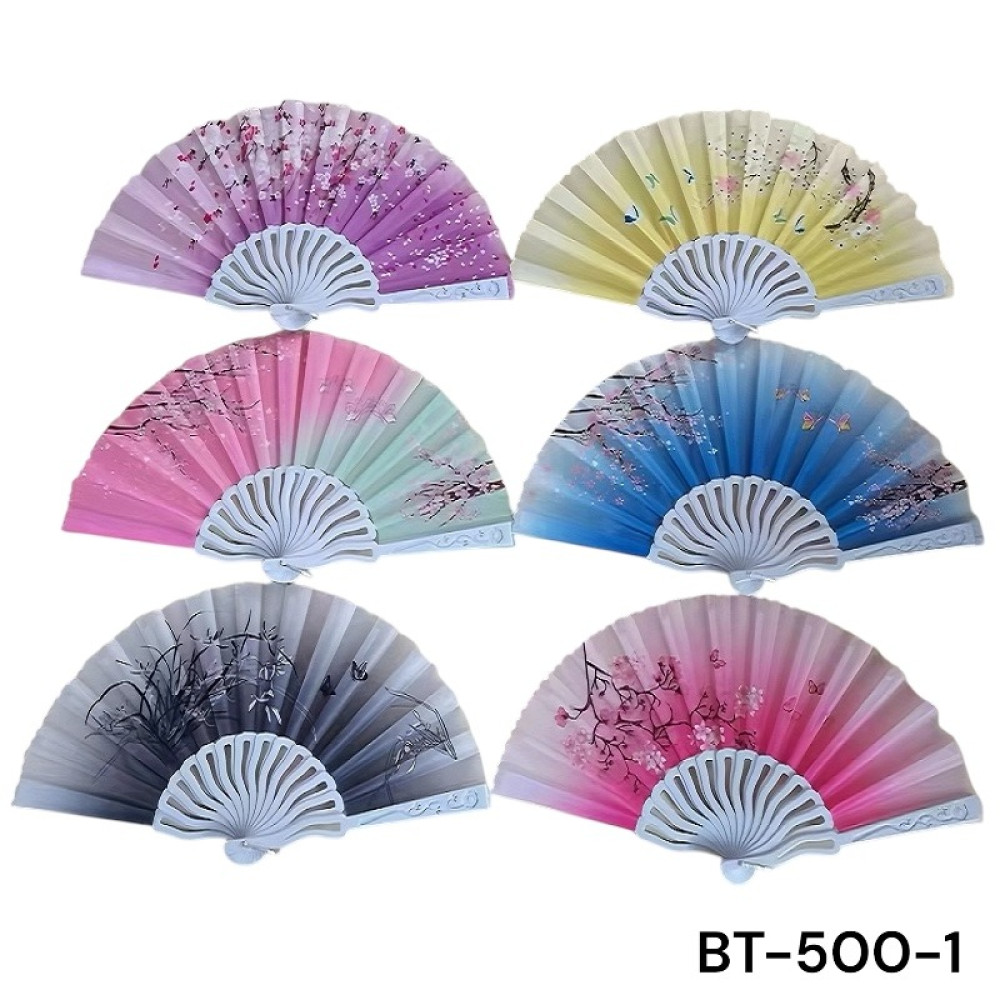 Віяло різнокольорові 23см (уп.12) BT500-1