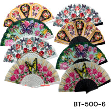 Віяло різнокольорові 23см BT500-6